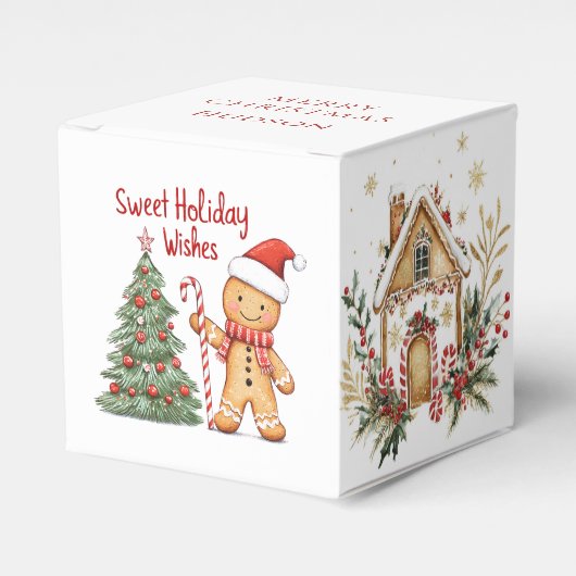 Santa Gingerbrot man Favor Box Geschenkschachtel (Vorderseite)