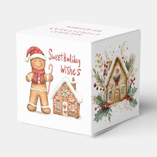 Santa Gingerbrot man Favor Box Geschenkschachtel (Rückseite)