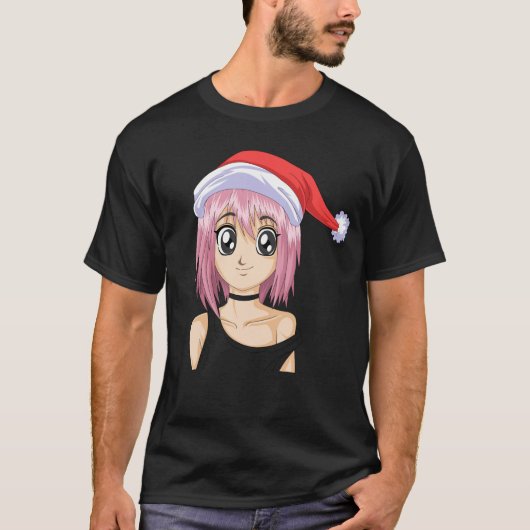 santa girl christmas anime T-Shirt (Vorderseite)