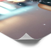 Santa Girl - Ho Ho Ho - Christmas Poster (Ecke)