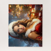Santa Girl in Christmas Revery Puzzle (Vertikal)