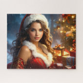 Santa Girl in Christmas Revery Puzzle (Horizontal)