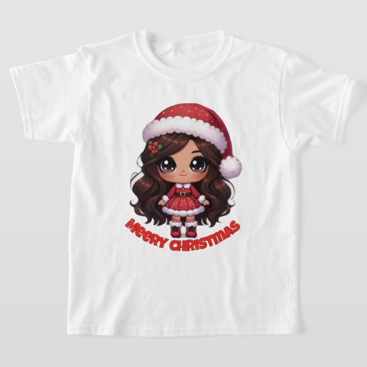 Santa girl meery christmas tshirt (Ablage )
