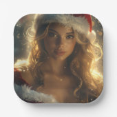 Santa Girl Pappteller (Vorderseite)