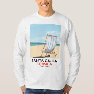 Santa Giulia Korsika "Reise per Luft" Strandposter T-Shirt