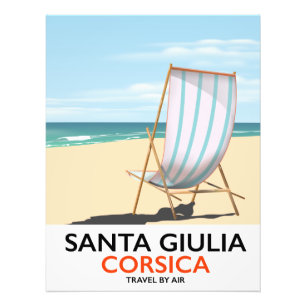 Santa Giulia Korsika "Reisen mit dem Flugzeug" Str Fotodruck