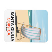 Santa Giulia Korsika "Reisen mit dem Flugzeug" Str Magnet (Horizontal)