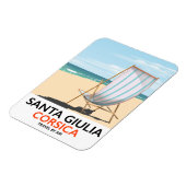Santa Giulia Korsika "Reisen mit dem Flugzeug" Str Magnet (Linke Seite)
