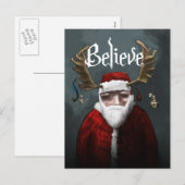 Santa "Glaube" Feiertagspostkarte (Vorne/Hinten)