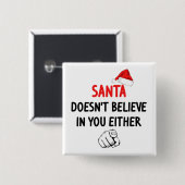 Santa glaubt nicht button (Vorne & Hinten)