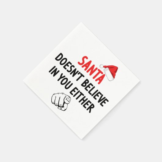 Santa glaubt nicht serviette (Ecke)