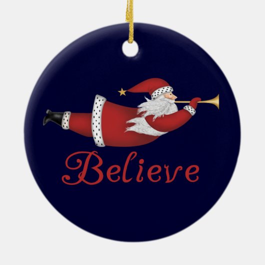 Santa Glauve Dated Keepake Ornament (Hinten)