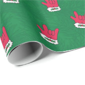 Santa Glove ASL I Liebe Sie Geschenk Wrap Paper Geschenkpapier (Rolleneckpunkt)