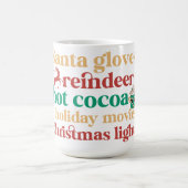 Santa Gloves Reindeer Hot Cocoa Holiday Tasse (Mittel)
