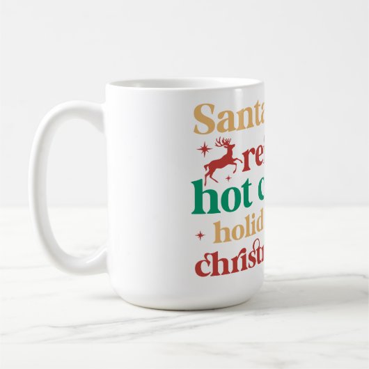Santa Gloves Reindeer Hot Cocoa Holiday Tasse (Links)