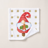 Santa Gnome Badhandtuch Set (Waschlappen)