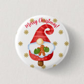 Santa Gnome Button (Vorderseite)