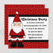 Santa Gnome Einladung (Vorne/Hinten)