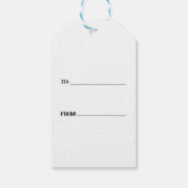 Santa Gnome für Ferien Pattern Blauer Weihnachten Geschenkanhänger (Rückseite)