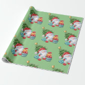 Santa Gnome  Geschenkpapier (Ungerollt)