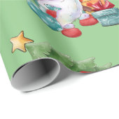 Santa Gnome Geschenkpapier (Rolleneckpunkt)