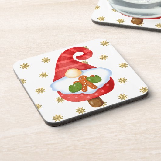 Santa Gnome Getränkeuntersetzer (Linke Seite)