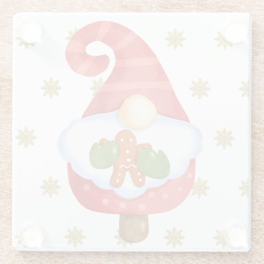 Santa Gnome Glasuntersetzer (Rückseite)