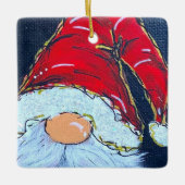 Santa Gnome Keramikornament (Vorderseite)