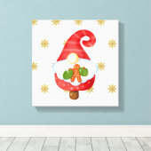 Santa Gnome Leinwanddruck (Insitu (Holzboden))
