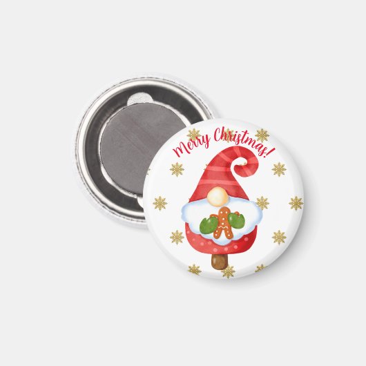 Santa Gnome Magnet (Vorderseite/Rückseite)