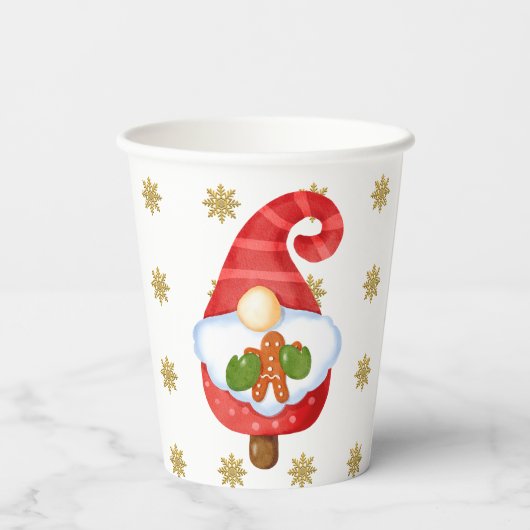 Santa Gnome Pappbecher (Rückseite)