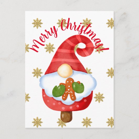 Santa Gnome Postkarte (Vorderseite)