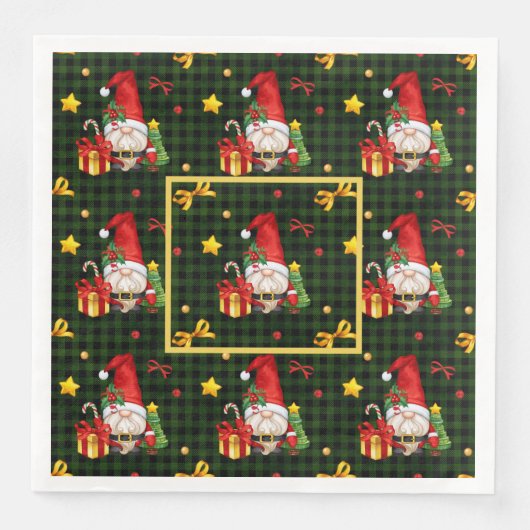 Santa Gnome Serviette (Vorderseite)