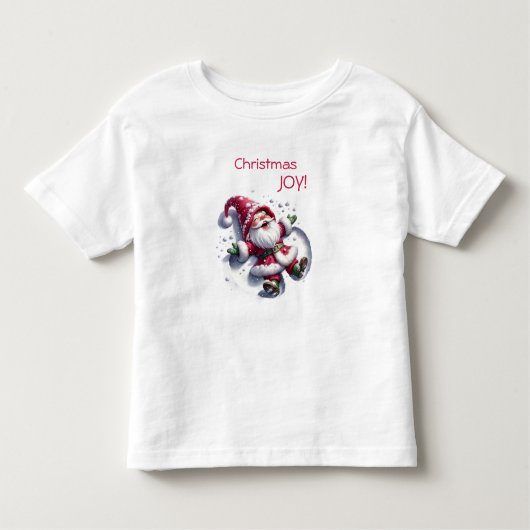 Santa Gnome Snow Angels - Christmas Joy! Kleinkind T-shirt (Vorderseite)