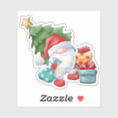 Santa Gnome Sticker (Blatt)