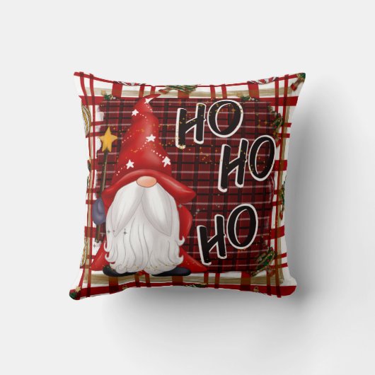 Santa Gnome Throw Kissen (Rückseite)