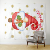 Santa Gnome Wandteppich (Beispiel (Horizontal))