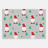 Santa Gnome Wrapping Paper Flat Sheet Set 3 Geschenkpapier Set (Vorderseite 3)