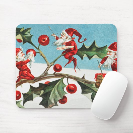 Santa gnomes malt heilige Beeren Mousepad (Mit Mouse)