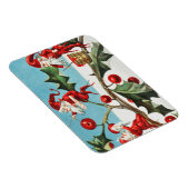 Santa gnomes painting holly berries magnet (Rechte Seite)
