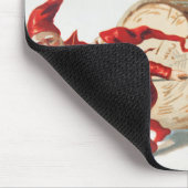 Santa gnomes rutscht auf einem Stein Mousepad (Ecke)