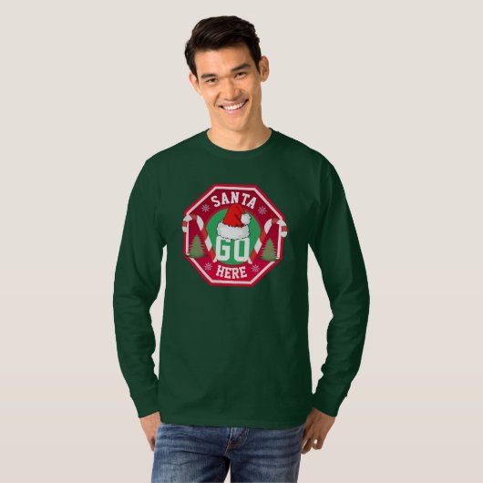 Santa Go hier T-Shirt (Vorne ganz)