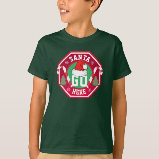 Santa Go hier T-Shirt (Vorderseite)