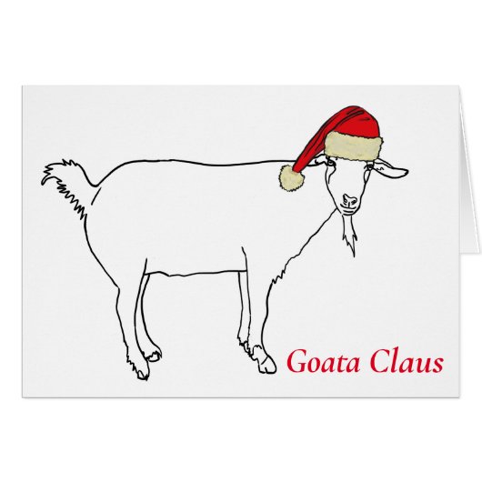 Santa Goat einfach Zeichnend (Vorderseite (Horizontal))