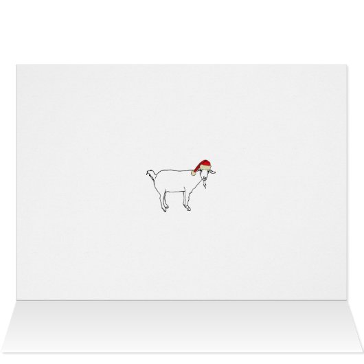 Santa Goat Niedlich Simple Zeichnend (Innenansicht Horizontal (Oben))