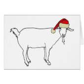 Santa Goat Niedlich Simple Zeichnend (Vorderseite (Horizontal))