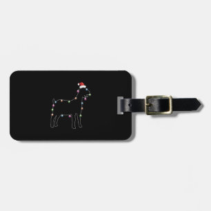 Santa Goat Weihnachtsfarbe LED Light Xmas Ziege Gepäckanhänger