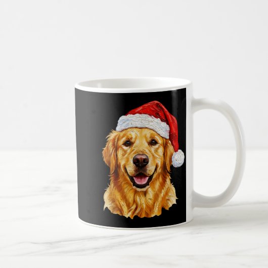 Santa Golden Retriever Christmas Golden Retriever Kaffeetasse (Rechts)