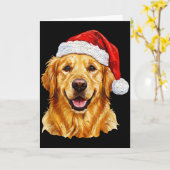 Santa Golden Retriever Christmas Golden Retriever Karte (Gelbe Blume)
