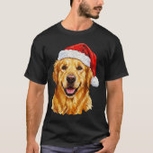 Santa Golden Retriever Christmas Golden Retriever T-Shirt (Vorderseite)